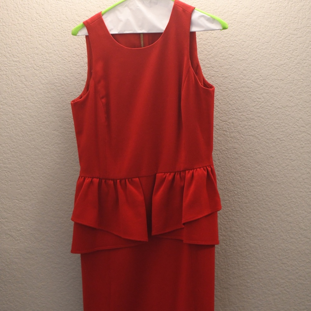Michael Kors Red Peplum Dress